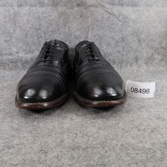 Allen Edmonds Shoes Mens 11 Oxford Leather Black Classic Brogue Cap Toe Formal - Picture 4 of 16